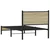 Vidaxl Kovinski posteljni okvir brez vzmetnice sonoma hrast 75x190 cm