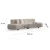 Atelier del Sofa Ugaona garnitura Pars Cream, 100x70x300 cm, Bež