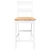Vidaxl Bar Stools 2 kosa bele masivne lesene gume