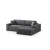 Atelier del Sofa Ugaona garnitura Pirlo 145x43x206cm Tamnosiva
