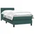 Vidaxl Box spring postelja z vzmetnico temno zelena 80x220 cm žamet