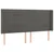 LED uzglavlje tamnosivo 163x16x118/128 cm baršunasto