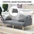 Homestar Sofa postelja 170x83x80 cm siva