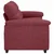Vidaxl Dvosed vinsko rdeč 180x81x84 cm blago