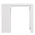 Homestyle4U Barska miza, 120x105x50 cm, bela