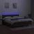 Vidaxl Box spring postelja z vzmetnico LED temno rjava 180x200cm blago
