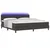 vidaXL vidaXL Box Spring Postelja z Blazino in LED Temno Rjava 200x200 cm Tkanina, (22067259)
