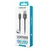 Forever Usnjen kabel Lightning, črne barve, 1 m, 2 A