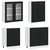 Kuhinjska jedinica LUCCA 4 pcs Crna Konstruirano drvo