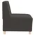 Modularna sofa bez naslona za ruke tamno siva 55 cm kovrčava tkanina imitacija vune