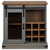 Komoda HALDEN s kliznim vratima siva 80x40x80 cm puno drvo