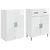 Set ormara 2 pcs Bijela visokog sjaja 66 x 34,5 x 89,5 cm