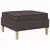 vidaXL Pouf s shrambnim prostorom Temno rjava Blago