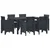 Vrtni set za objed 7 pcs Antracit Polt ratan