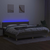 shumee Box spring postelja z vzmetnico LED taupe 200x200 cm blago