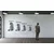 WallXpert metalni zidni ukras 5029, geometrijska mačka koja sedi, 58 x 91 cm, crni