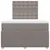 Vidaxl Box spring postelja z vzmetnico taupe 120x200 cm blago
