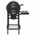 Roštilj s kotačima i policama crni čelični 115 x 85 x 95 cm