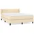 Vidaxl Box spring postelja z vzmetnico krem 140x190 cm blago