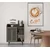 Hanah Home komoda za kafe kutak Magnetar, 90 cm, siva