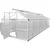 Staklenik od aluminija 481 x 250 x 195 cm 23,44 m3