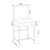 Hanah Home Sto za šminkanje 50x128x50cm Hrast-Crni