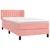 Vidaxl Box spring postelja z vzmetnico roza 90x190 cm žamet