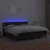 Krevet box spring s madracem LED crni 160x200cm od umjetne kože
