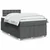 Vidaxl Box spring postelja z vzmetnico temno siva 120x190 cm blago