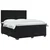 vidaXL Postelja boxspring z vzmetnico Črna 140 x 200 cm Žamet