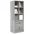 Highboard s ladicama Siva Sonoma 45,5 x 34 x 127 cm