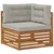 Set vanjskih sofa s jastukom 10 pcs Prirodna i svijetlo siva