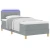 LED Box Spring Krevet Svijetlo siva 90 x 190 cm tkanina