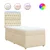 vidaXL vidaXL Box spring postelja z vzmetnico krem 90x190 cm blago, (21291613)