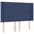 Vidaxl Box spring postelja z vzmetnico LED modra 140x190 cm blago