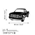 Wallity Zidna dekoracija Chevrolet C-K (1994 - 1996), 60 x 39 cm, Crna