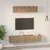 Set TV komoda Zidne 4 pcs Umjetnički hrast Konstruirano drvo