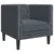 3-dijelni set sofa Chesterfield tamnosivi baršunasti
