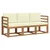 Set vanjskih sofa s jastukom 3 pcs Prirodna i krem