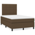 shumee Box spring postelja z vzmetnico temno rjav 120x200 cm blago