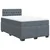 vidaXL Box spring postelja z vzmetnico temno siv 120x190 cm žamet