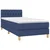 Vidaxl Box spring postelja z vzmetnico moder 90x190 cm blago