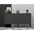 HANAH HOME Komoda Midas Anthracite Gold