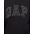 GAP Majica HERITAGE  pegasto siva / črna