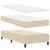 LED Box Spring Krevet s uzglavljem Krema 90 x 190 cm tkanina