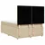 Vidaxl Box spring postelja z vzmetnico krem 140x190 cm blago