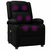 VIDAXL električni masažni TV fotelj/počivalnik iz umetnega usnja, črn