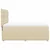 Vidaxl Box spring postelja z vzmetnico krem 160x200 cm blago