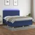 Vidaxl Box spring postelja z vzmetnico LED modra 180x200 cm blago