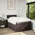 Vidaxl Box spring postelja z vzmetnico temno rjav 120x200 cm blago